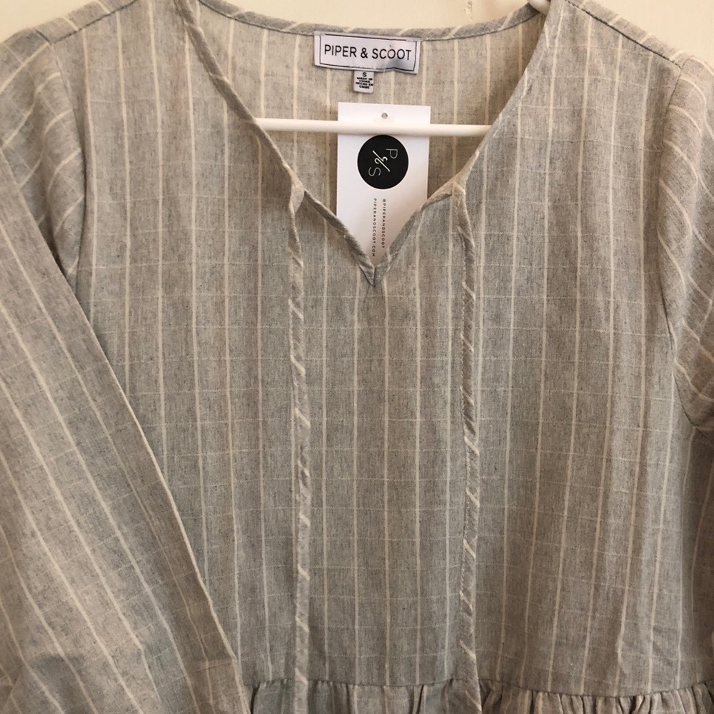 Piper & Scoot: Highland Grid Dress / Grey Small